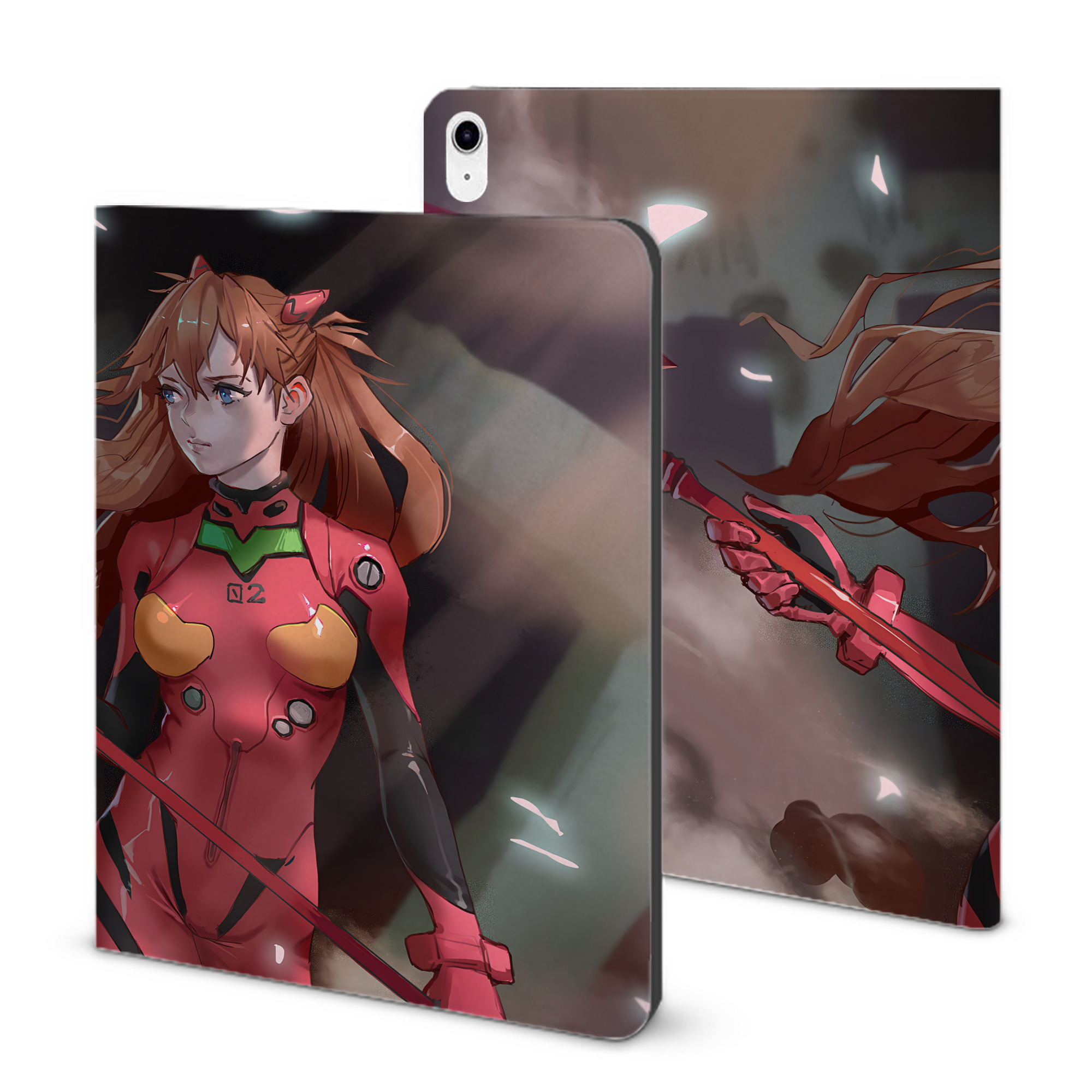 （画像用） EVA 新世紀エヴァンゲリオン IPad ケース ブック型 PUレザー TPU 耐衝撃 軽量 薄型 ペン収納なし 全面保護 IPad 各モデル対応
